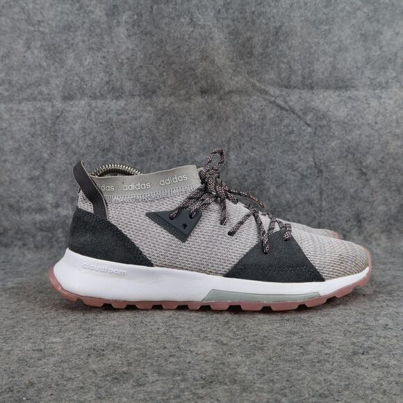 Adidas Shoes Women 6.5 Athletic Trail Running Quesa Cloudfoam Casual Active Gray - Picture 2 of 13